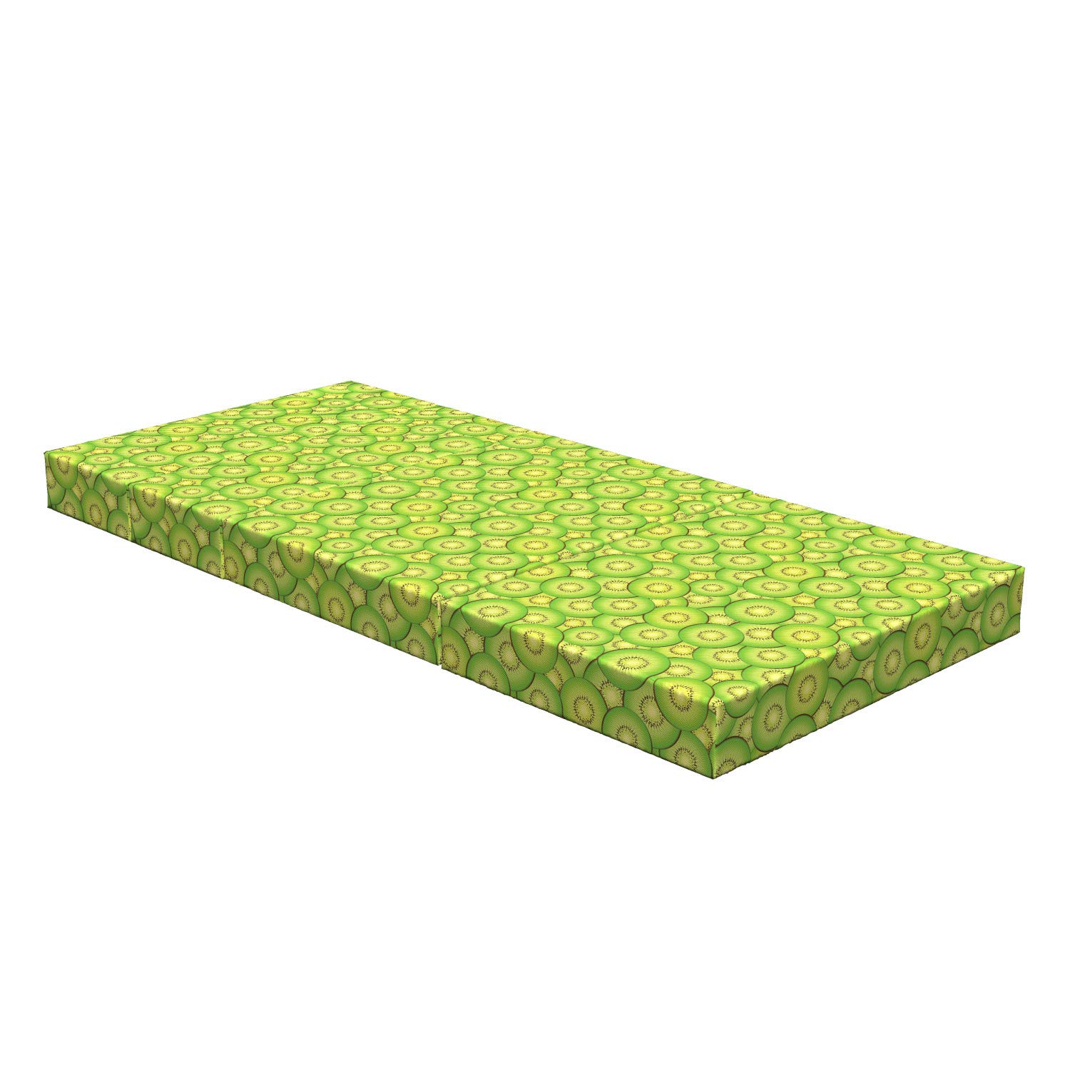 Ambesonne Kiwi Foldable Mattress - Exotic Fruit Slices Design, 74.8