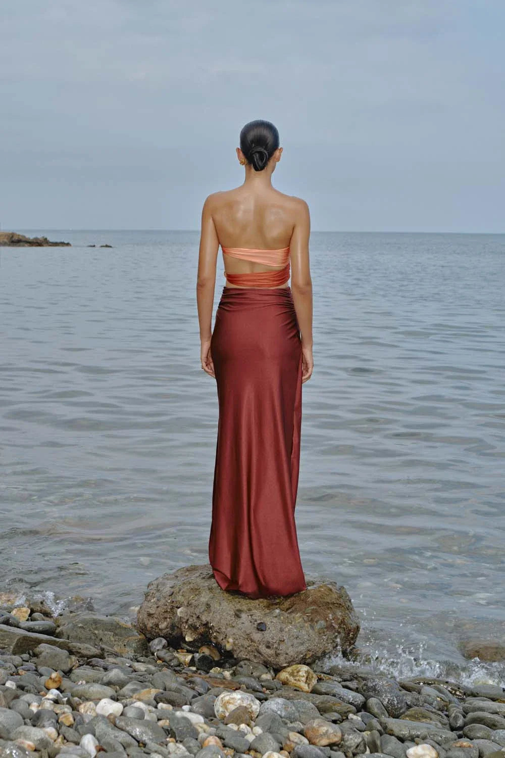 Isla Maxi Dress Tangelo - Flowy Long Summer Dress for Women, Beach Cover Up, Boho Chic Style - Perfect for Vacations, Parties & Outdoor Events