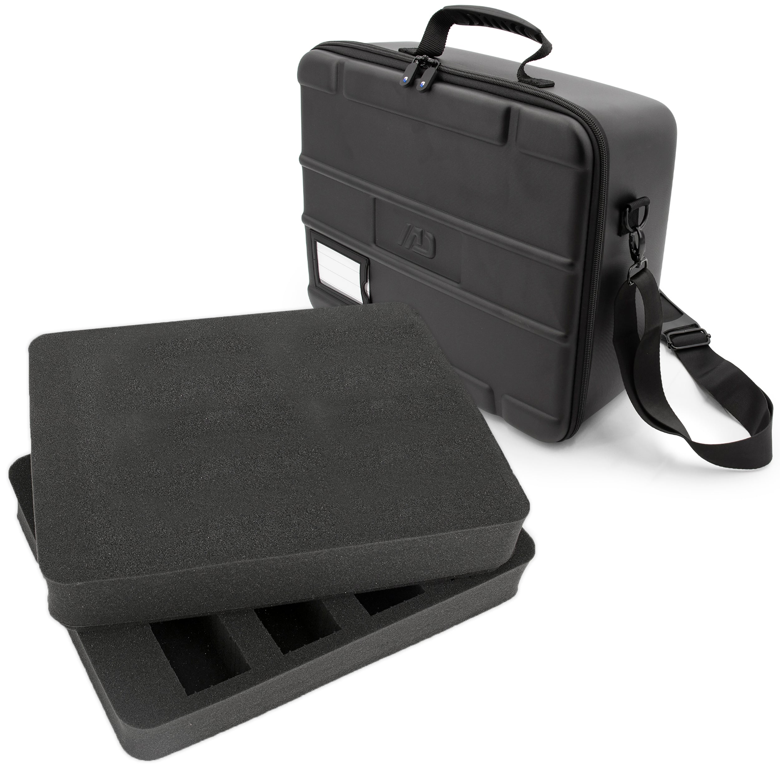 CASEMATIX Travel Case for Focusrite Scarlett Solo, 2i2, ITrack Solo & Clarett+ 2Pre Audio Interfaces - Durable Protective Storage Up to 13.5
