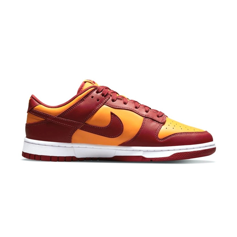 Nike Dunk Low Retro Men's Shoes - Midas Gold, Tough Red & White Colorway | Casual Sneakers for Streetwear & Everyday Fashion