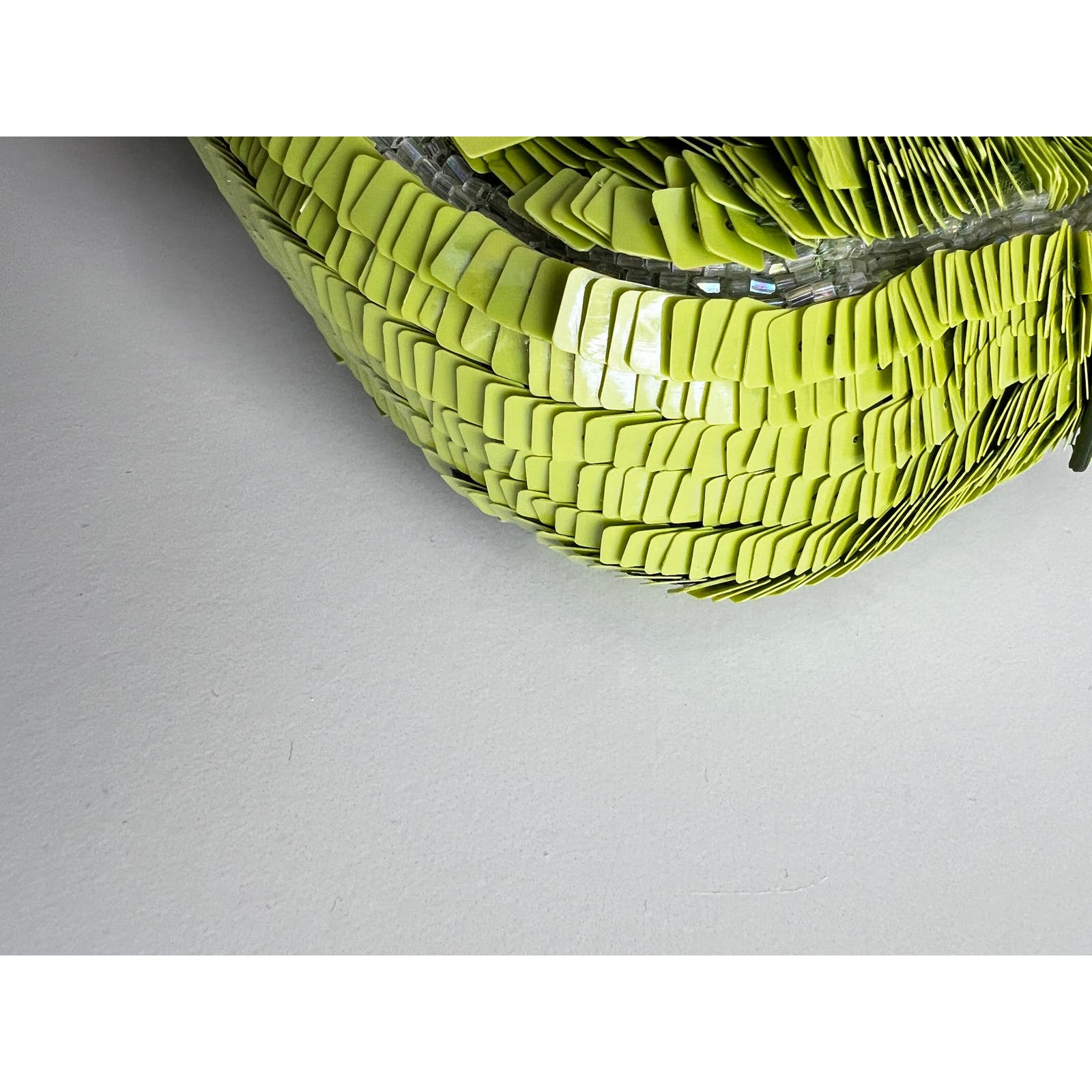 Vintage Fendi Lime Green Sequin Baguette Bag - Perfect for Evening Parties & Special Occasions