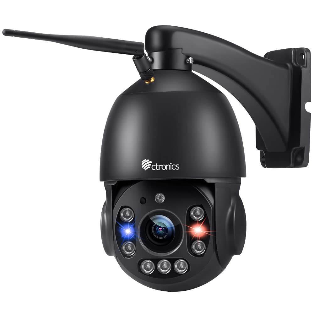 5MP 30X Optical Zoom Outdoor Security Camera with PTZ, WiFi, 492ft Night Vision & IR Laser - Human Detection, Auto Tracking, Sound/Light Alarm, 2-Way Audio, IP66 Waterproof - Ideal for Home Security, Business Surveillance & Property Monitoring