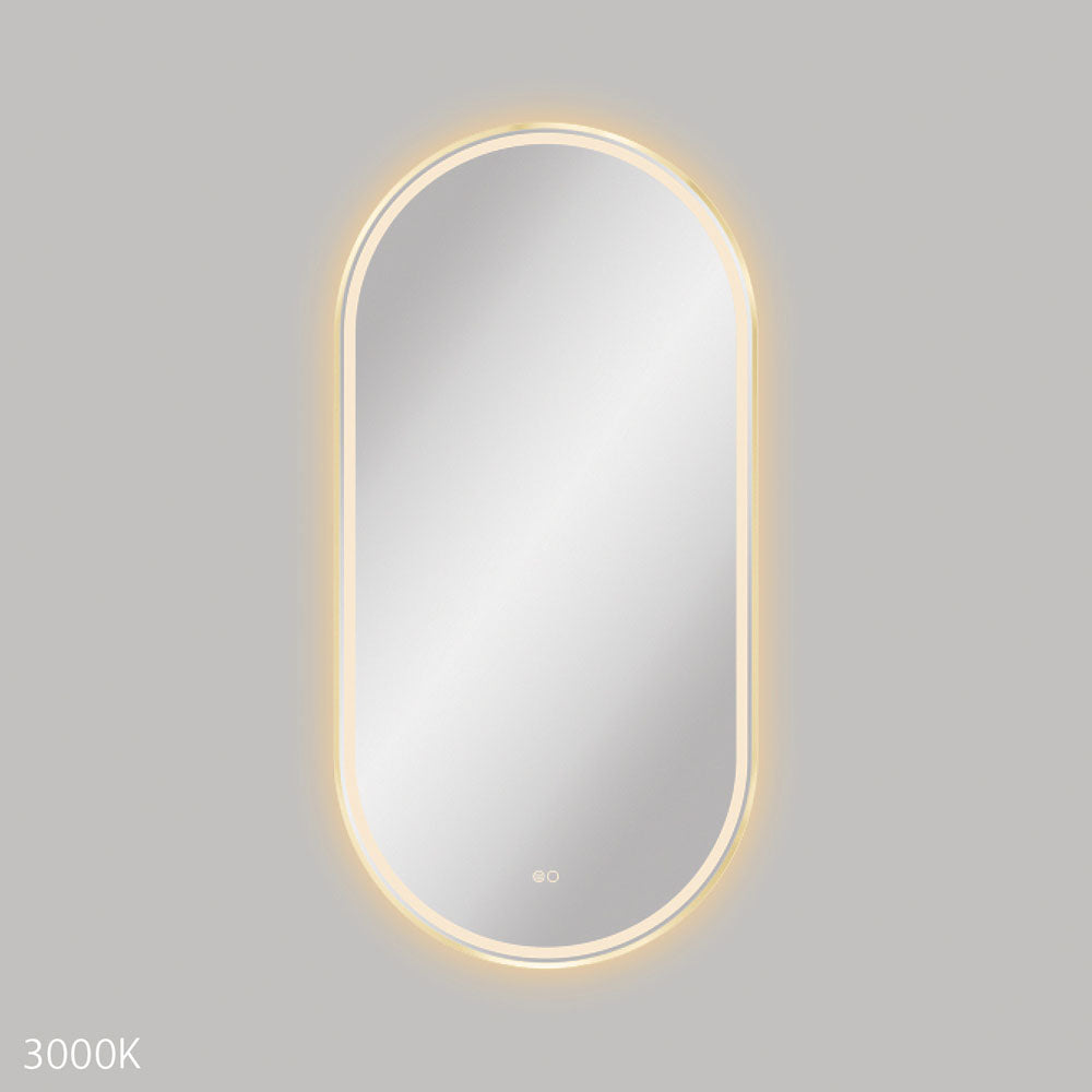 Fienza LED60120FPUB Empire LED Urban Brass Framed Mirror - 24