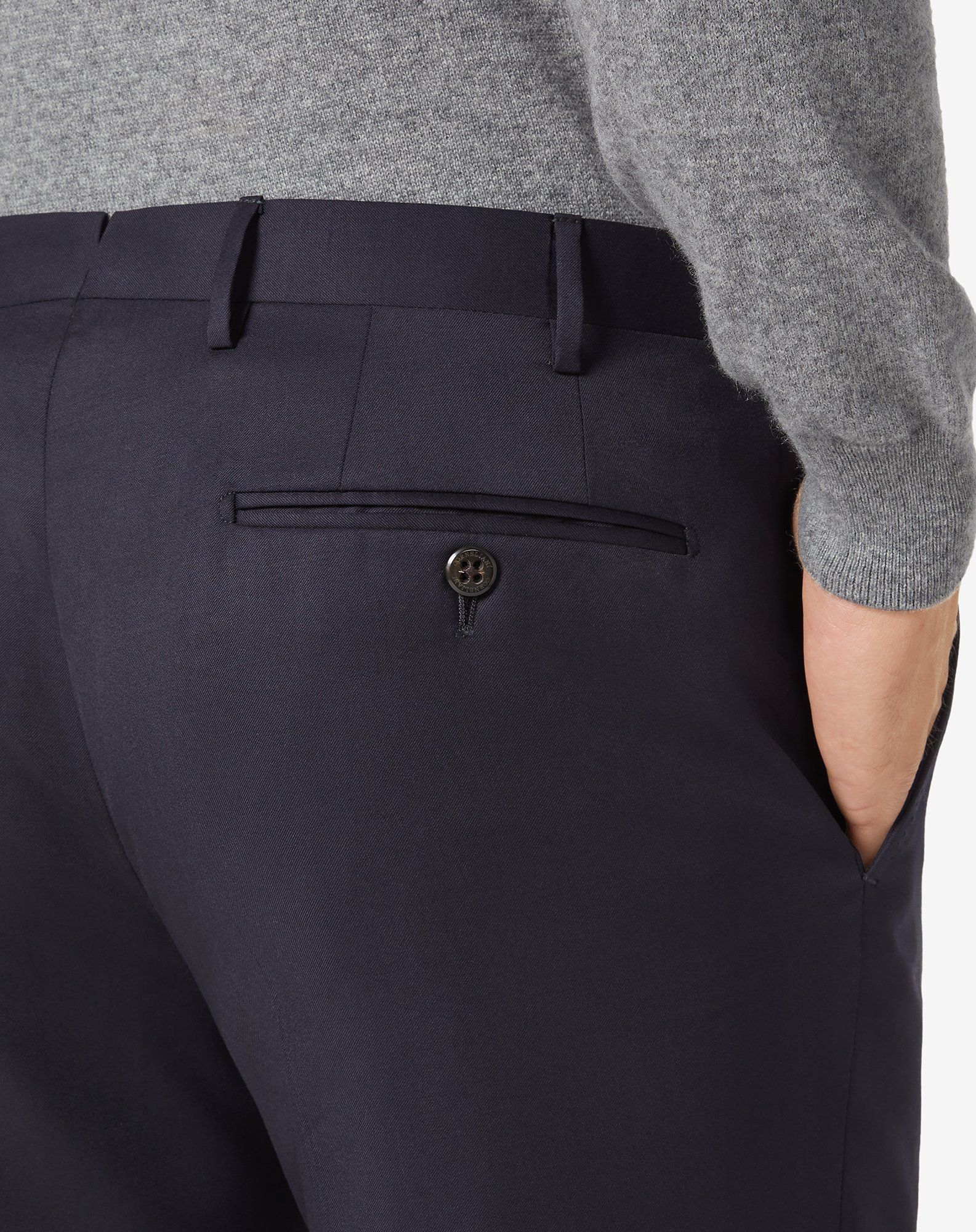 Premium CORNELIANI Men's Regular Fit Dress Pants in Navy Blue - Business Casual & Office Wear for Professionals