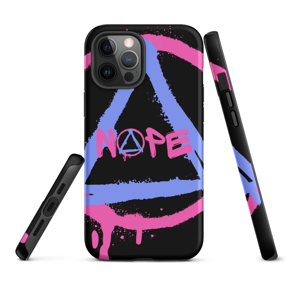 NOPE Symbol iPhone® Tough Case - Durable Protective Cover for iPhone 11/12/13/14/15 Pro Max - Anti-Scratch Shockproof Phone Case for Everyday Use & Outdoor Activities