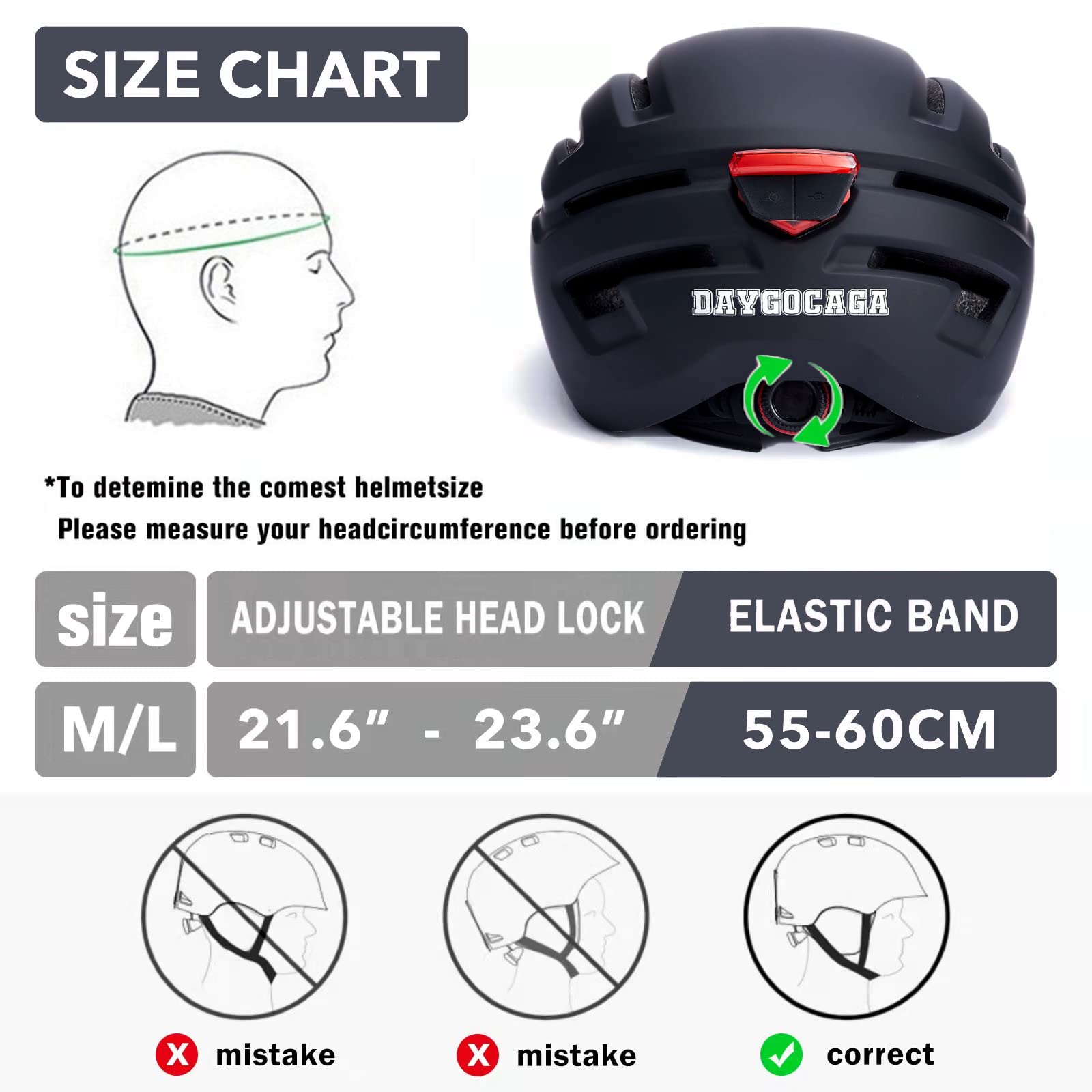 Best Adult Bike Helmet for Men & Women - Lightweight Mountain & Road Cycling Helmet with USB Rechargeable Taillight - Perfect for Commuting, Trail Riding & Urban Cycling Safety