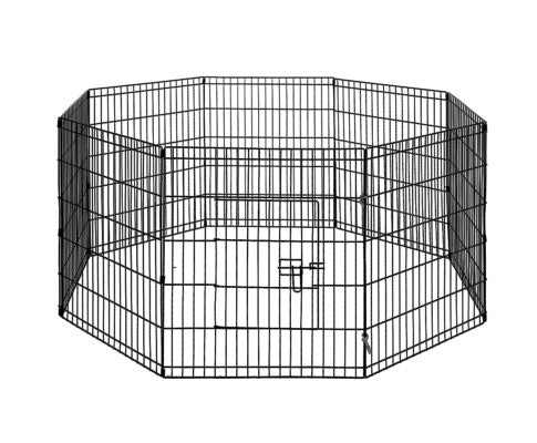 8 Panel 30 Inch Pet Playpen Crate - Portable Dog Playpen for Small & Medium Dogs - Indoor & Outdoor Use for Puppies, Training, Travel, and Playtime