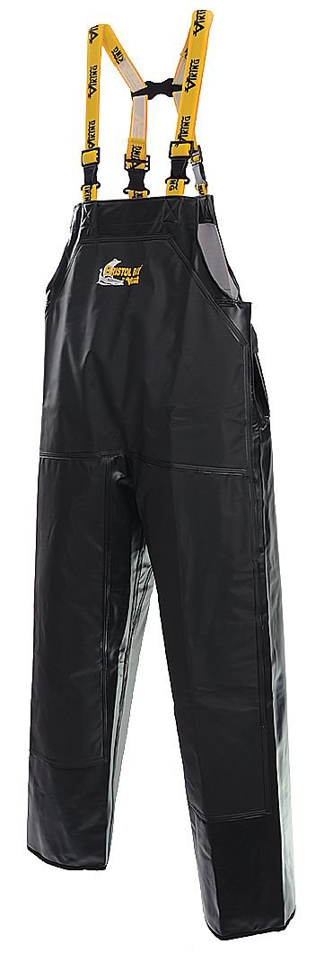 Viking Electronics 7110P-S High-Visibility PVC Rain Bib Pants for Men - Green, Size S - Waterproof Workwear for Construction & Outdoor Safety