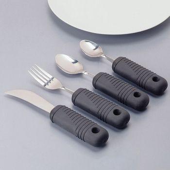 Sure Grip Bendable Utensils - Adaptive Eating Aids for Arthritis & Hand Mobility - Durable & Flexible Spoons, Forks & Knives - Perfect for Elderly, Disabled & Post-Surgery Recovery - Ideal for Home, Hospital & Travel Use