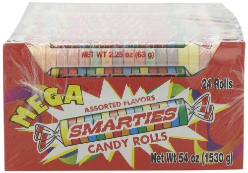 Smarties Candy Rolls Mega Pack - 2.25 Ounce (24 Count) Pastel Colors | Bulk Candy for Halloween, Christmas, Party Favors, Classroom Treats & Office Snacks