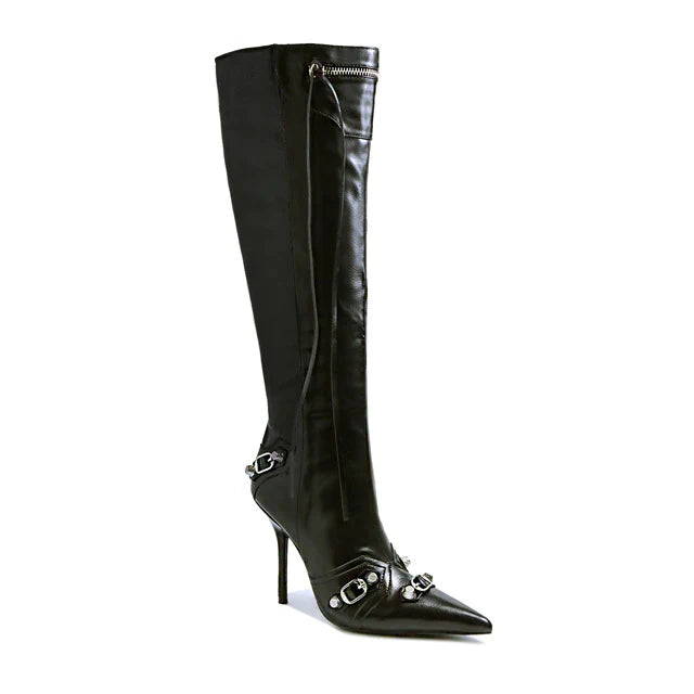 Bella Women's Black Leather Ankle Boots - Stylish & Comfortable for Fall, Winter & Casual Outfits