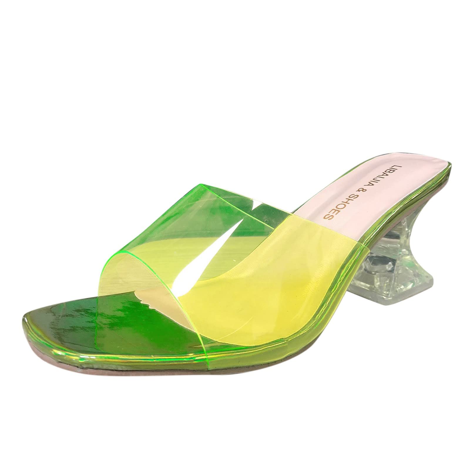 Women's Green Snake Print Open Toe Sandals - Casual Spring & Summer Heels for Beach, Vacation, and Outdoor Wear
