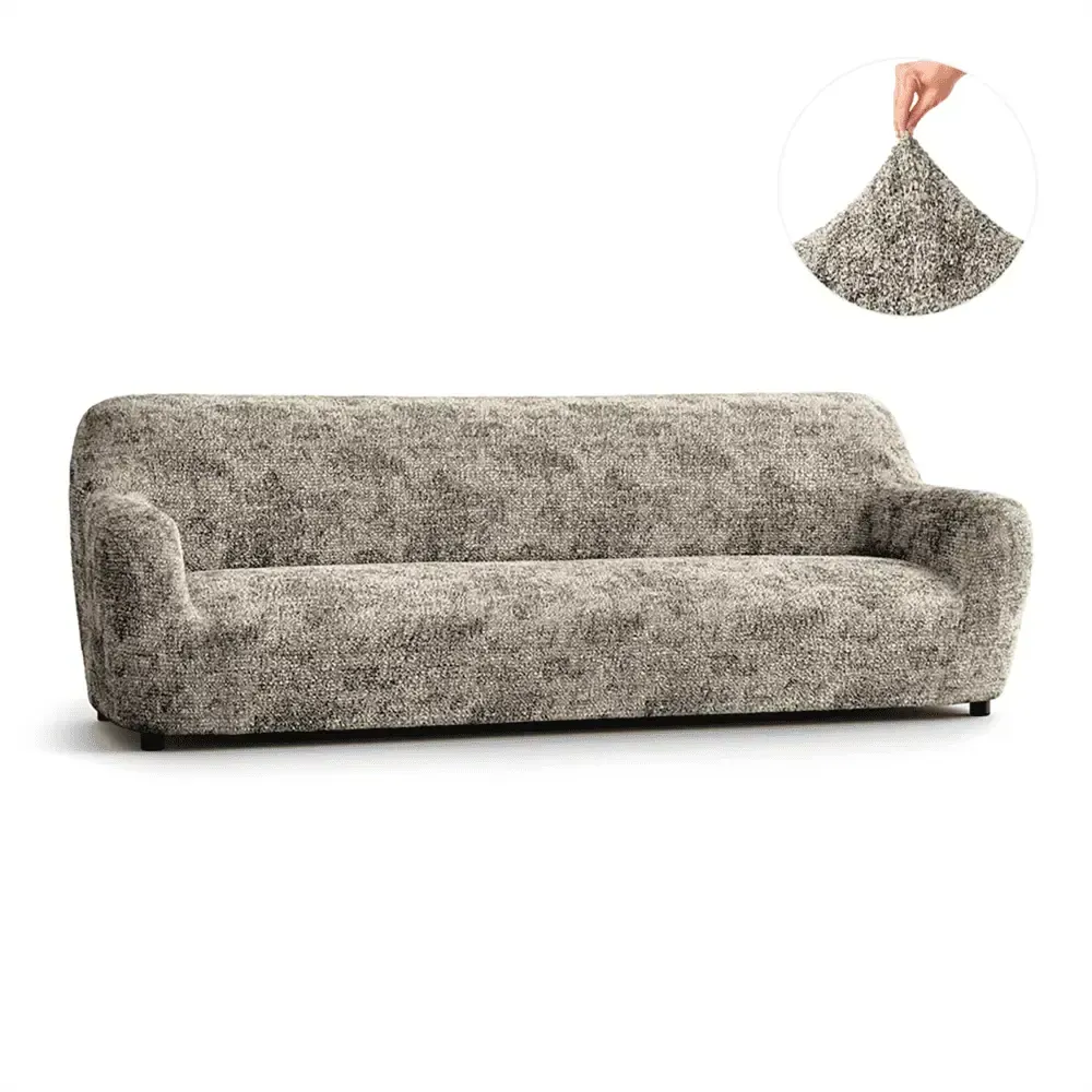 4 Seater Sofa Slipcover - Soft Microfiber Fabric with Stylish Prints - Perfect for Living Room, Family Room & Home Decor