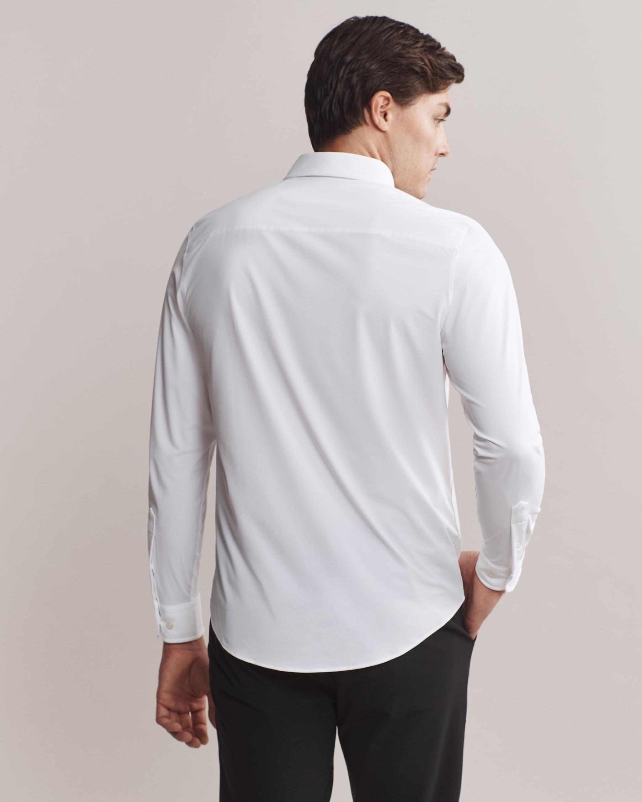 Rhone Men's Commuter Performance Dress Shirt - Wrinkle Resistant & Machine Washable Classic Fit Button Down Shirt for Business Casual & Office Wear