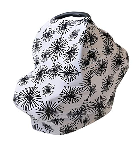 Alex & Emmy’s Multi-Use Nursing Cover - Baby Car Seat Cover, Stroller Canopy & Highchair Cover with UPF 40+ UV Protection - Perfect for Breastfeeding, Travel & Outdoor Activities