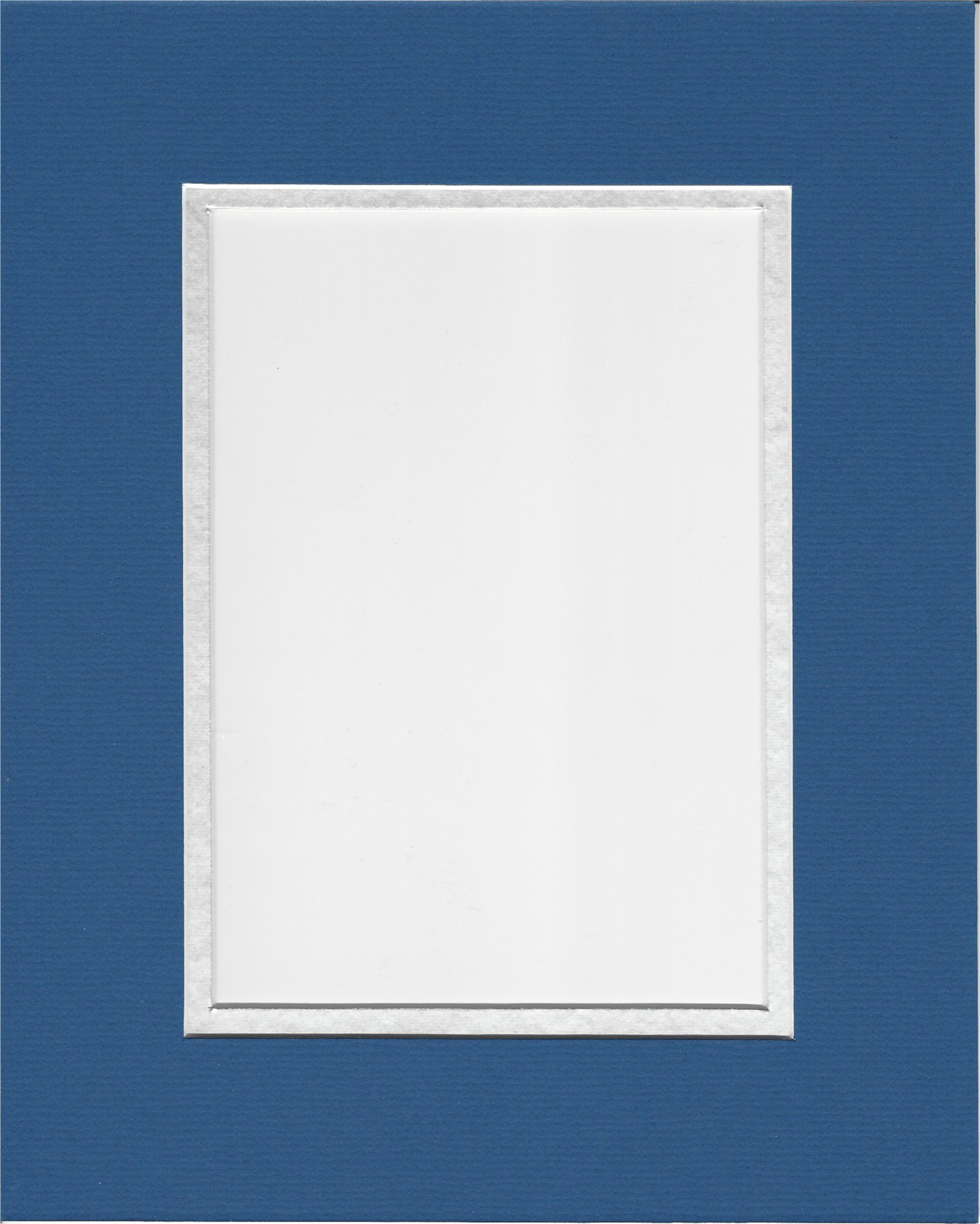 16x20 Royal Blue & Silver Double Picture Mat - Bevel Cut for 11x14 Photos | Perfect for Framing, Wall Decor & Gift Giving