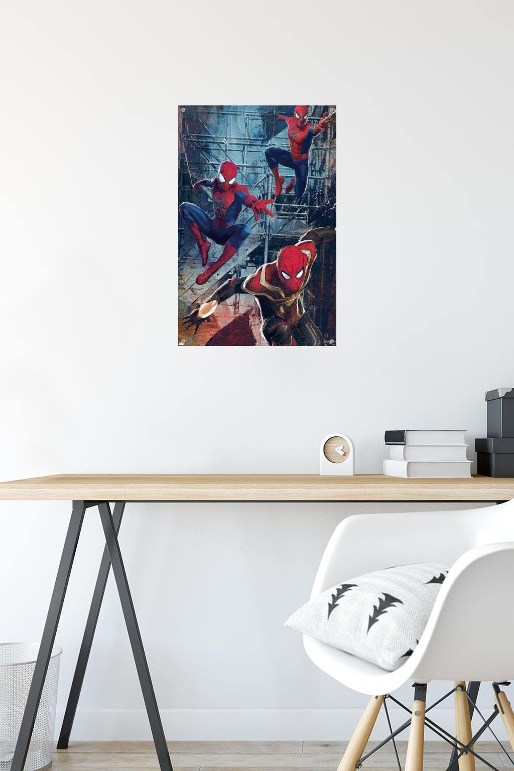 Marvel Spider-Man: No Way Home - Trio Wall Poster Set with Push Pins | Official Licensed Movie Decor for Bedroom, Living Room & Office | Perfect Gift for Marvel Fans