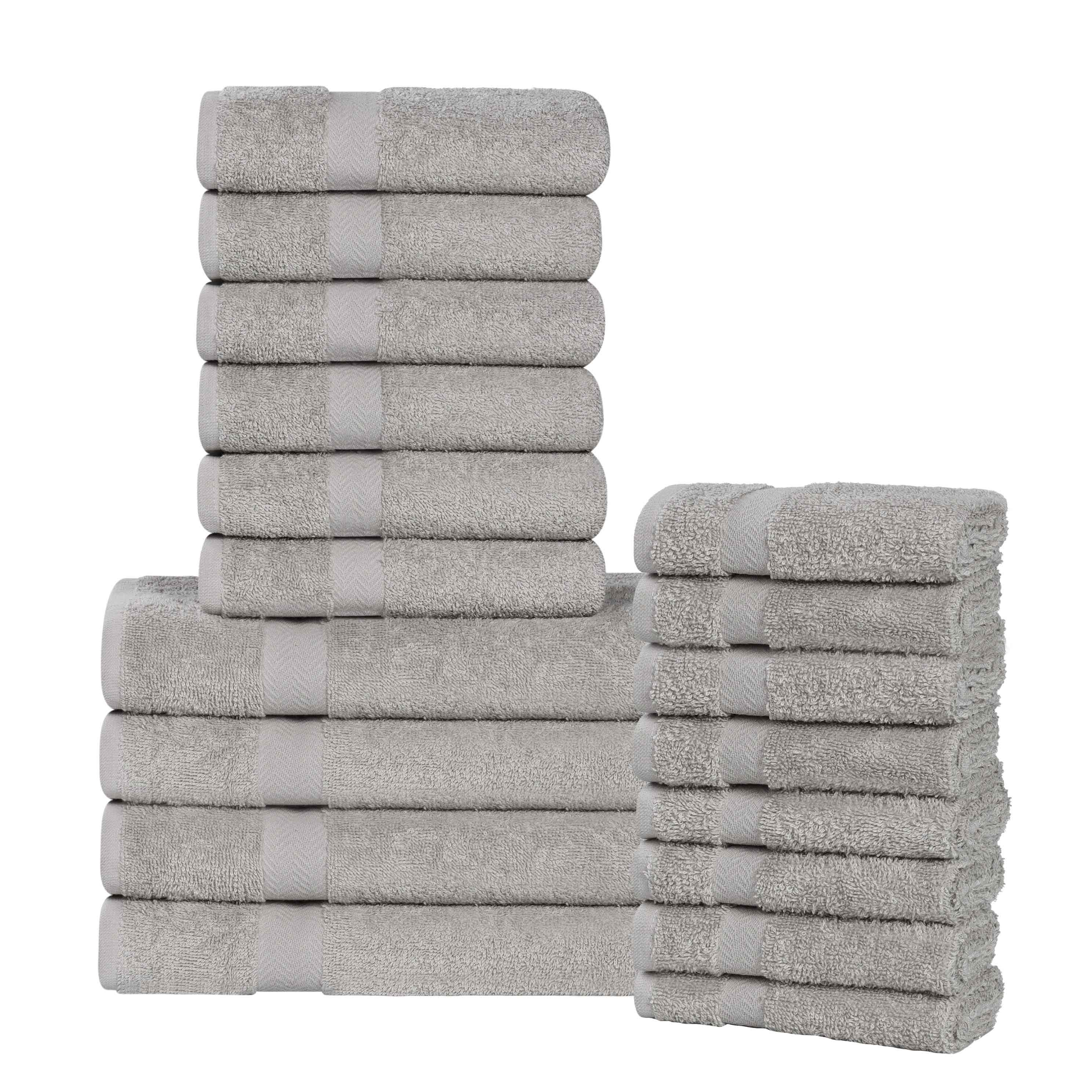 Franklin Eco-Friendly 18-Piece Cotton Towel Set | Soft & Absorbent Bath & Beach Towels for Home, Gym & Travel