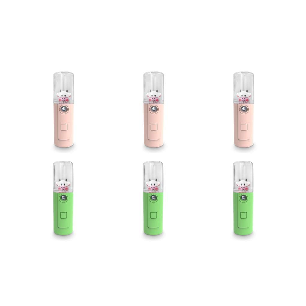 6 Pack Rechargeable 30ml Face Moisturizing Mist Sprayer - Portable Humidifier for Travel with Button Operation | Skin Care Tool for Hydration & Refreshment | Perfect for Home, Office, Gym & On-The-Go Use