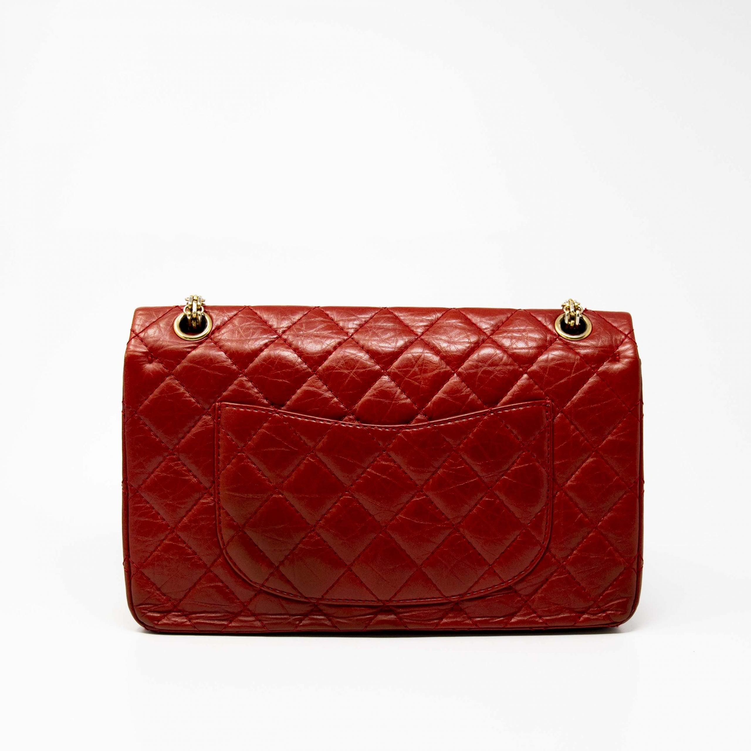 Authentic Chanel Red Calfskin 2.55 Reissue 266 Flap Bag - Luxury Designer Handbag for Women, Perfect for Evening Events & Special Occasions