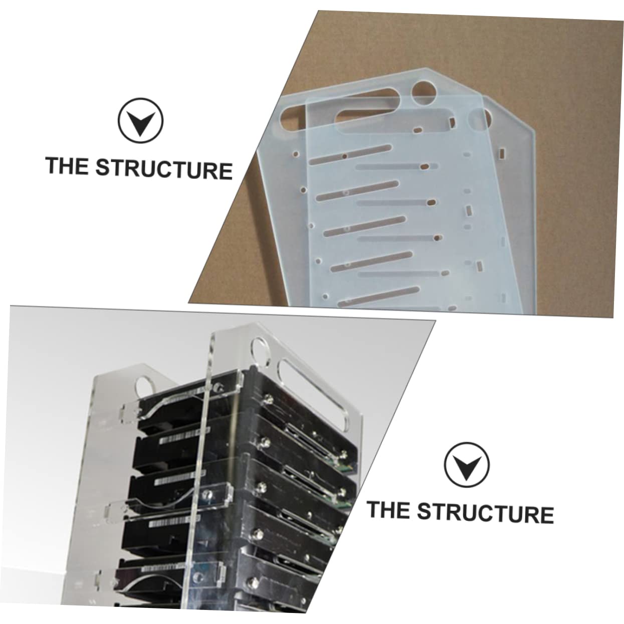 Angoily 3-Pack Acrylic HDD Mounting Bracket - 3.5