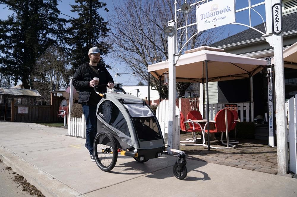 Burley Bike Trailer & Stroller Conversion Kit - Premium Child Carrier for Cycling & Walking - Perfect for Family Outdoors Adventures, Jogging & Grocery Trips