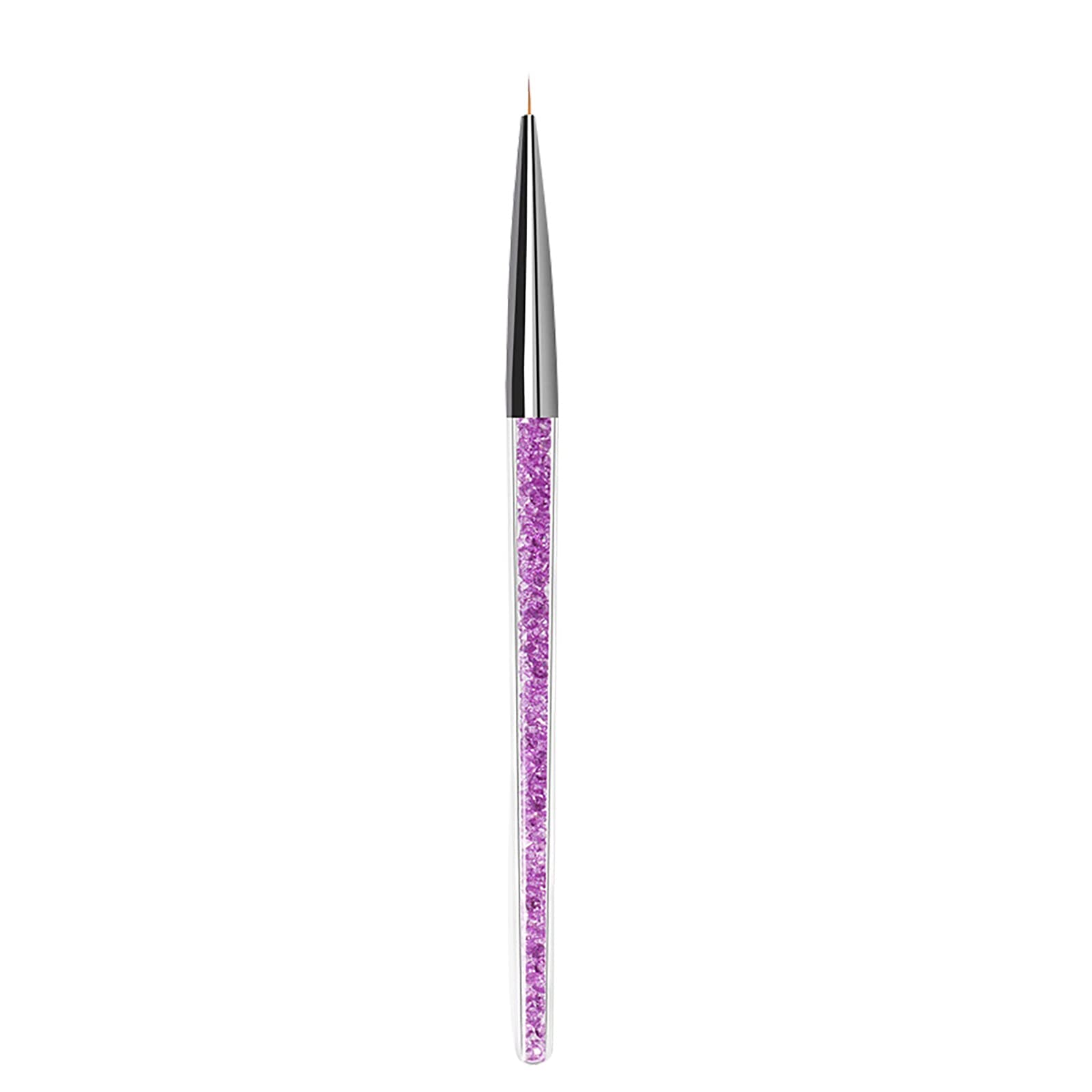 Premium Acrylic Nail Art Brushes with Glitter Liquid - Professional Nail Decorating Tools for DIY Manicure & Salon Use