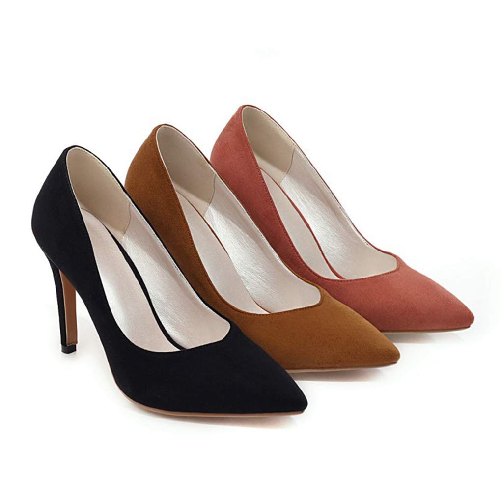 DEERBUNNY Women's IN3 Suede Heels - Classic Pointed Toe High Heel Pumps for Party, Wedding & Office | Comfortable Dress Shoes for Women