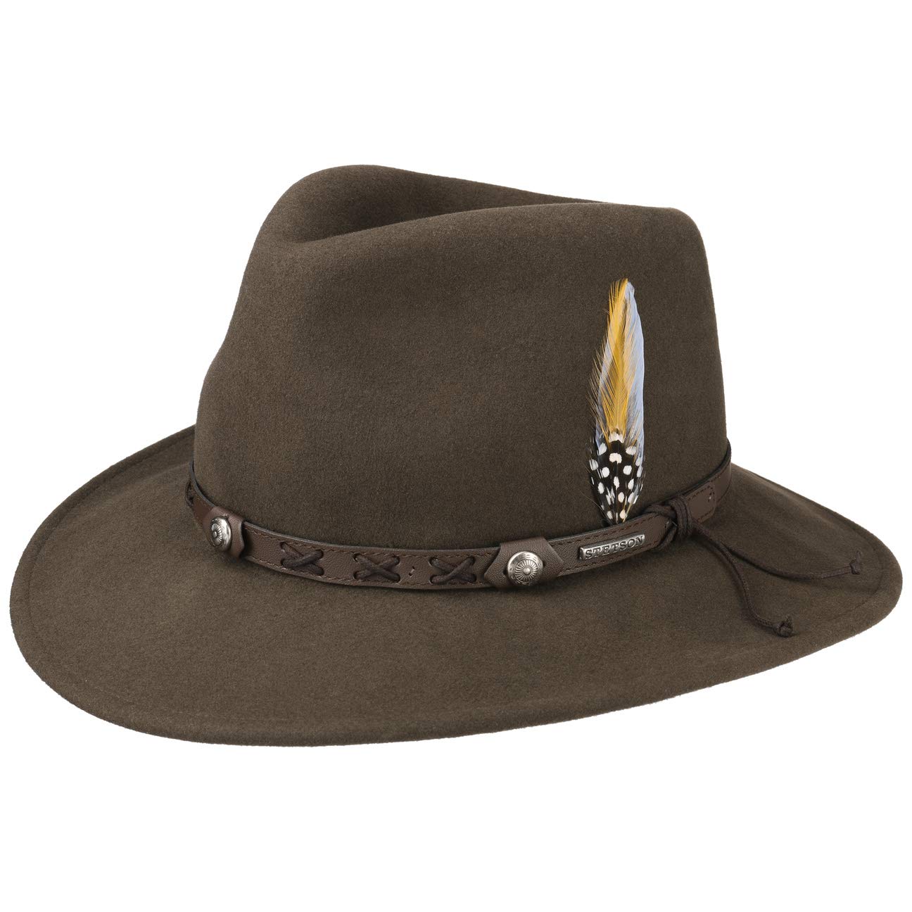 Stetson Vail VitaFelt Outdoor Hat for Men - Premium Waterproof Sun Protection Fedora - Made in USA - Perfect for Hiking, Camping & Outdoor Adventures