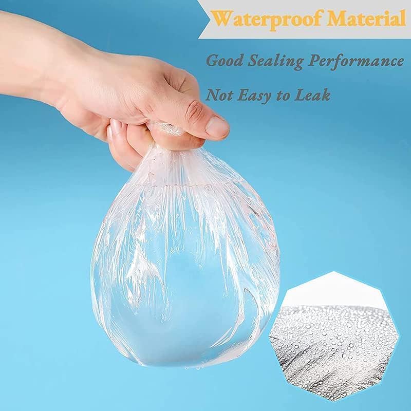 MobFest® Disposable Shower Caps 200 Pack - Waterproof, Elastic, Transparent Hair Protection for Salon, Spa & Home Use - One Size Fits All - Perfect for Bathing, Hair Dyeing & Kitchen Storage
