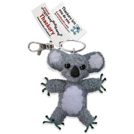 Thackory the Koala Keychain - Cute Animal Key Ring for Backpacks, Purses & Gifts - Perfect for Travel, School & Everyday Use