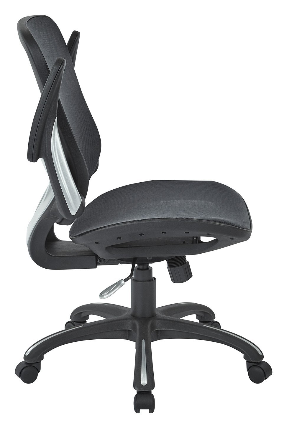 Office Star Ventilated Mesh Manager's Office Chair - Breathable Seat & Back Support, Black Base - Ergonomic Desk Chair for Home Office & Workspace