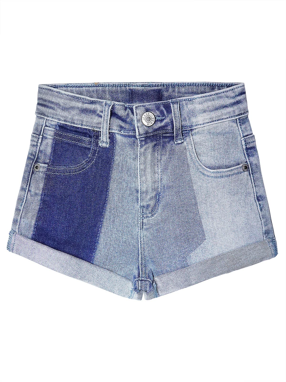 KIDSCOOL SPACE Girls Slim-fit Denim Shorts - Ripped Distressed Design Summer Jeans Shorts for Teens | Perfect for Beach, School & Casual Outfits