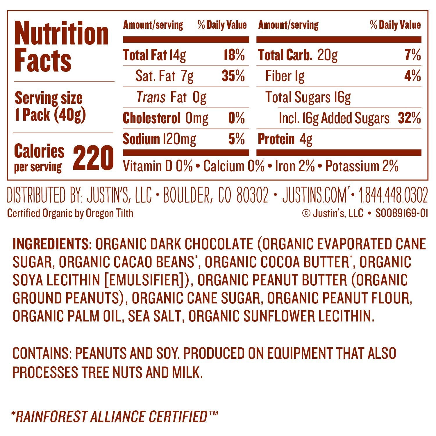 Justin's Dark Chocolate Almond Butter Cups - Organic, Gluten-Free, Vegan Snacks for Dessert, Gifts & Healthy On-The-Go Treats