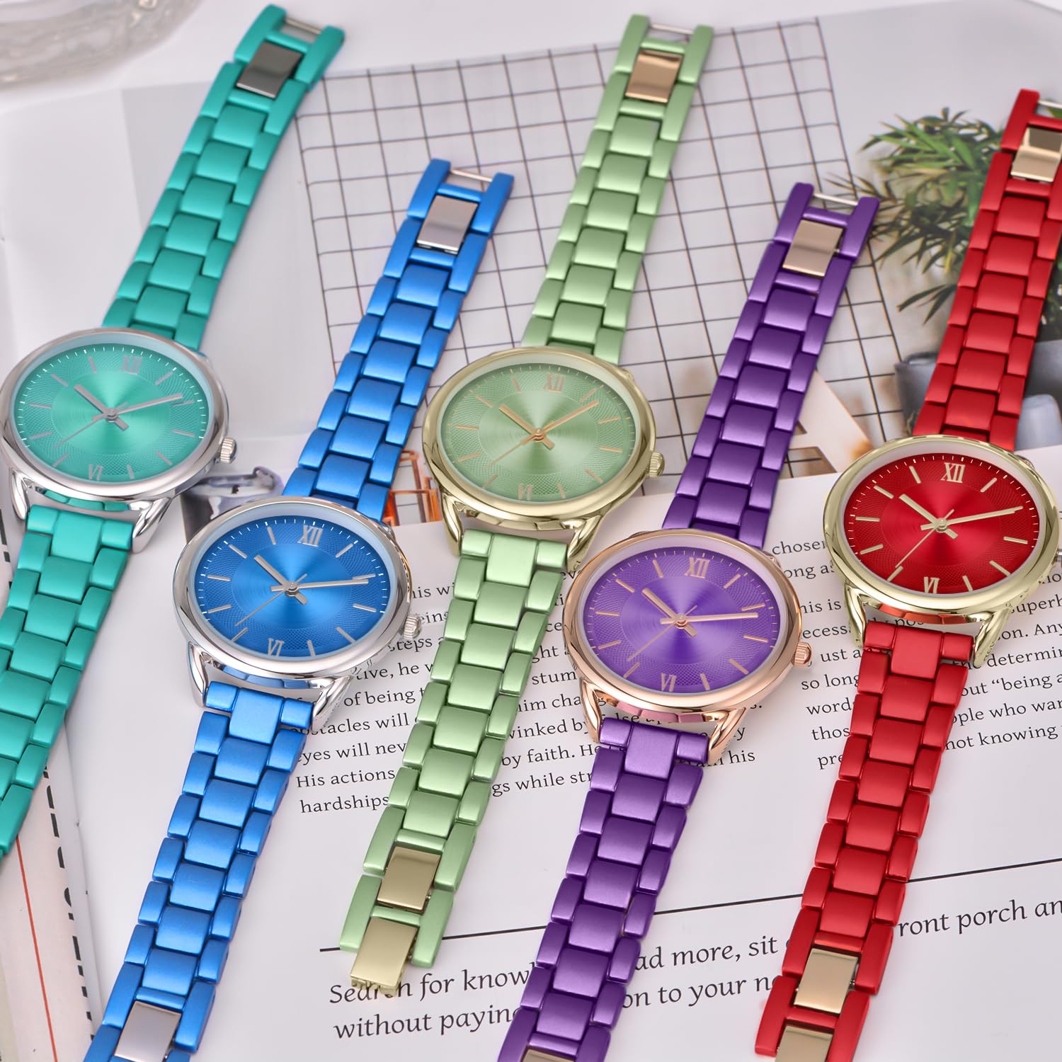 Elegant Women's Metal Bracelet Watch with Roman Numerals - Waterproof & Easy to Read - Perfect for Office, Party & Everyday Wear