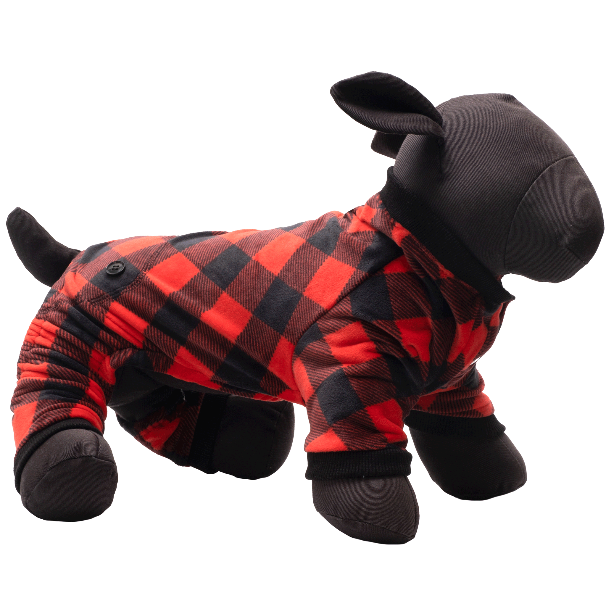 Premium Red & Black Dog Pajamas - Cozy Pet Sleepwear for Small & Medium Dogs - Perfect for Winter Nights & Indoor Lounging
