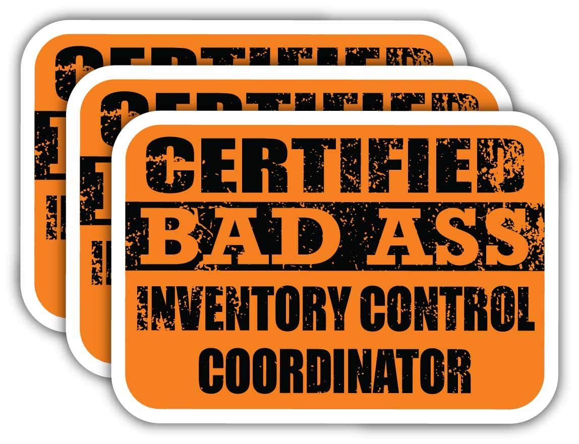 Certified Inventory Control Coordinator Stickers - Funny Job Gift for Office & Cars