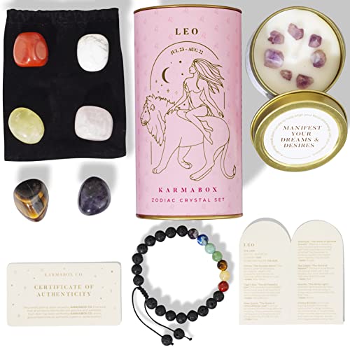 Leo With Crystal Candle