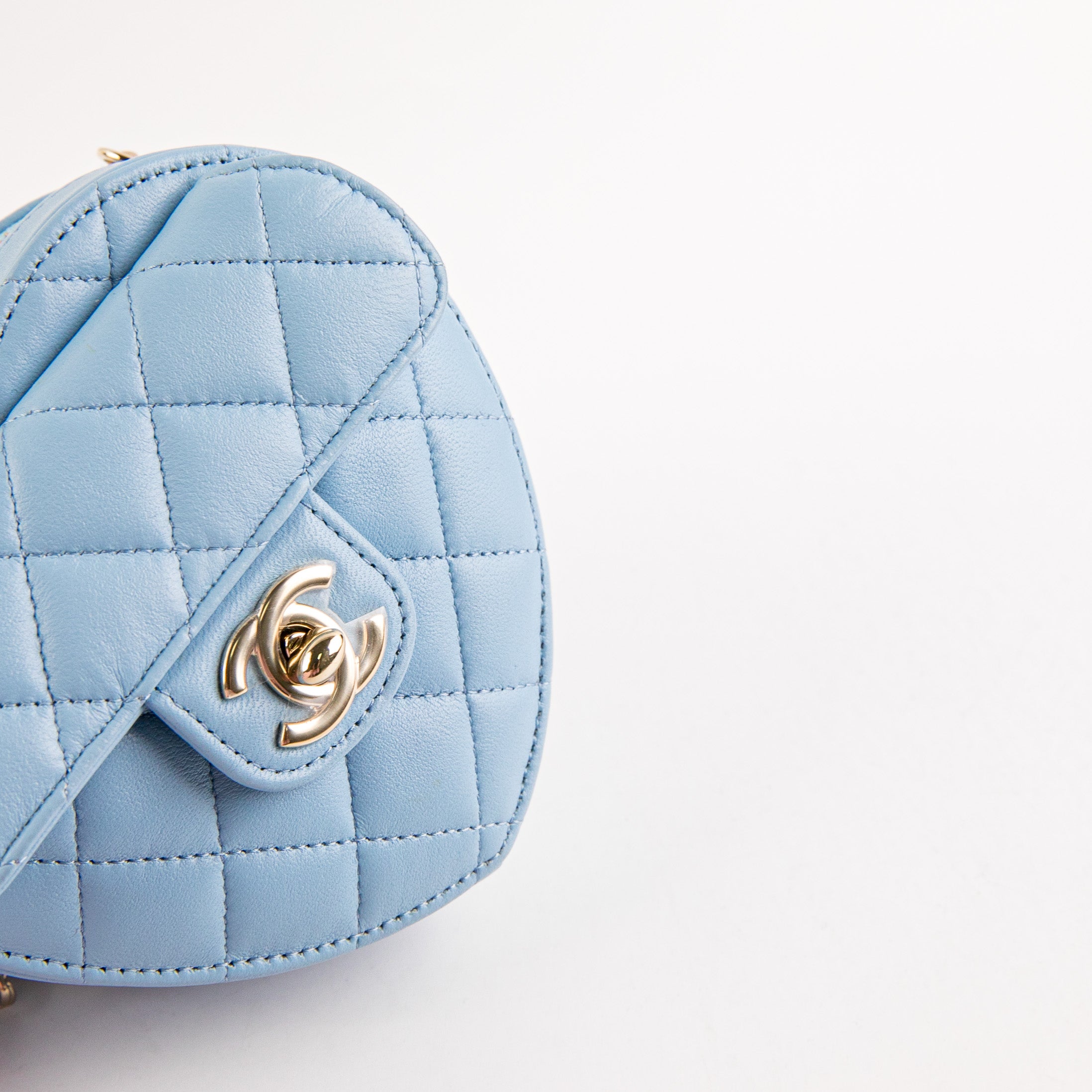 Chanel Mini Heart Bag in Blue - Elegant Crossbody Purse for Women | Perfect for Date Nights, Parties & Special Occasions