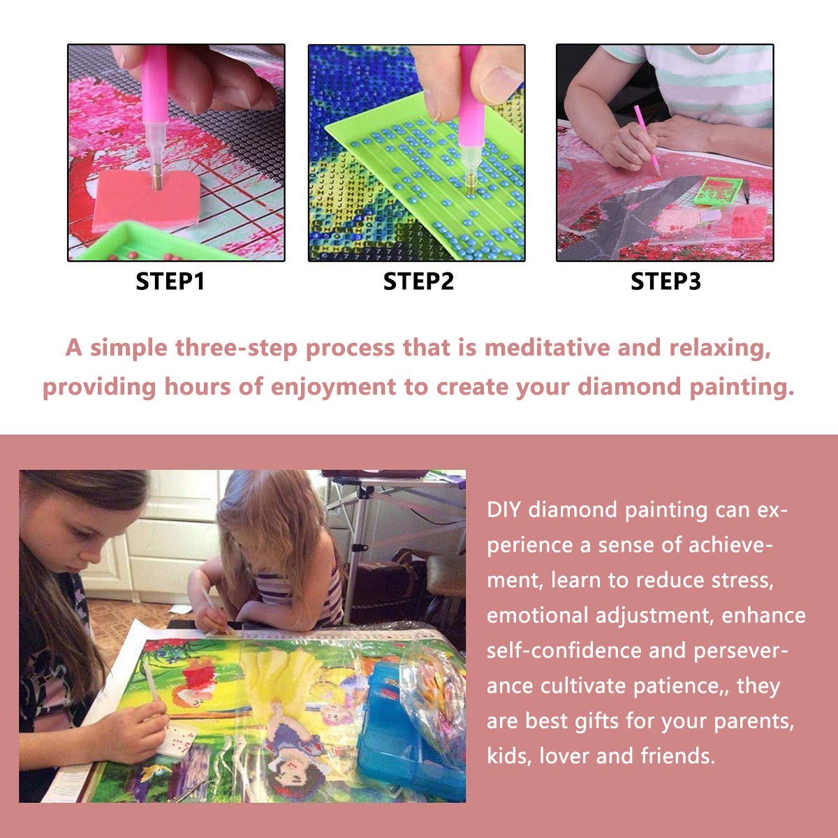 DIY 5D Diamond Painting Kit for Adults - Beauty & The Beast Rose Art, 12x16 inch (30x40 cm) Diamond Dots Mosaic Canvas for Wall Decor, Gift & Relaxation | Perfect for Home, Bedroom, Office & Craft Room Decorations