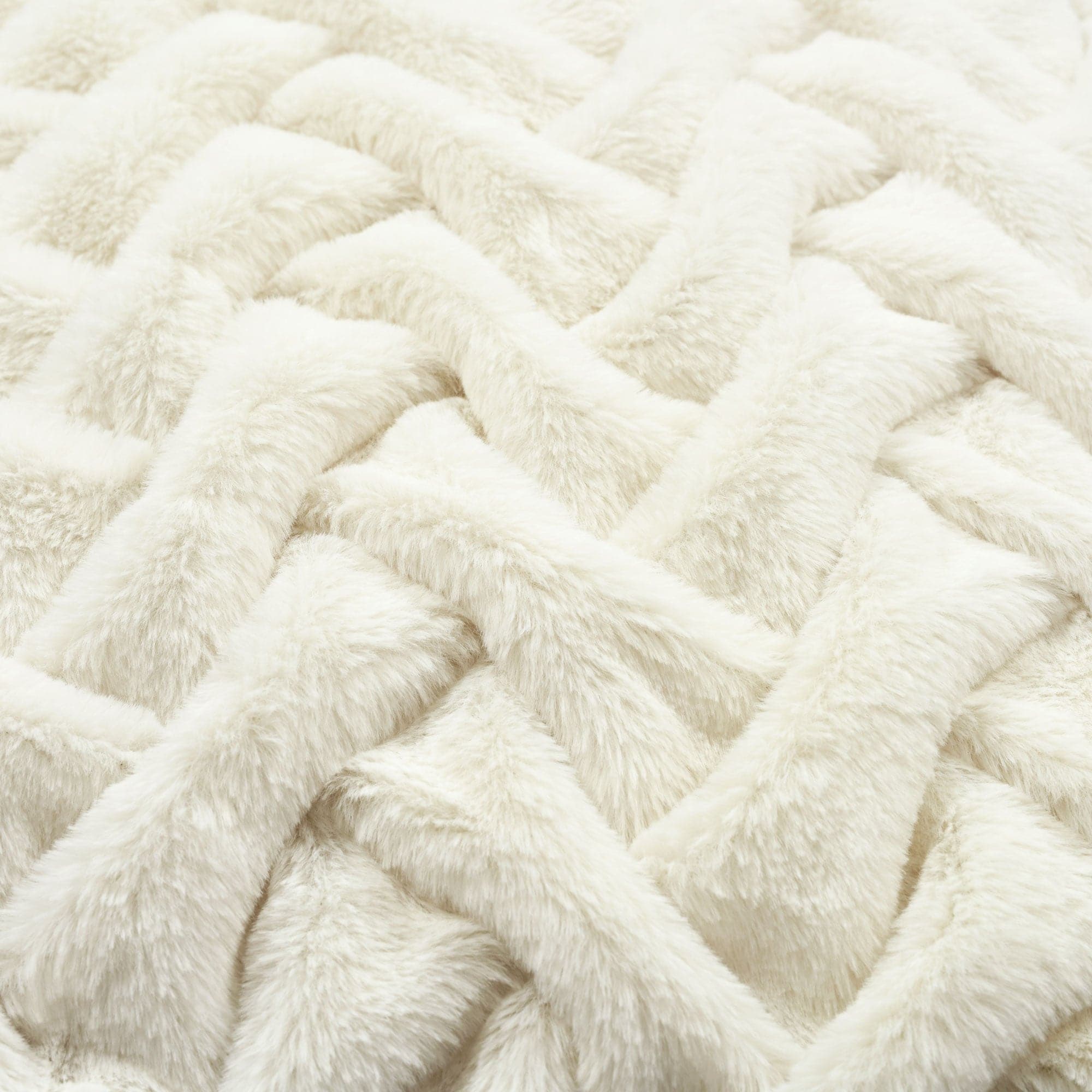 Luxury Soft Fur Weave Decorative Pillow Cover for Couch, Bed & Home Decor - Cozy Living Room Accent Throw Pillow Case for Winter