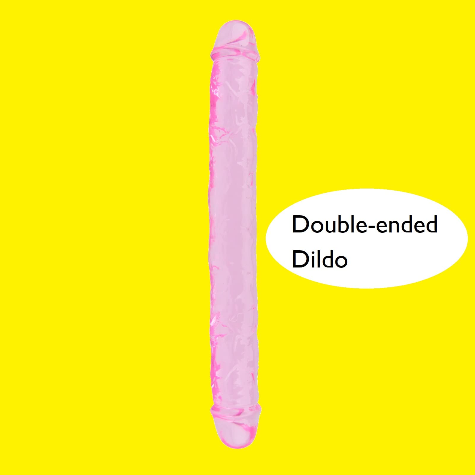 12 Inch Double Ended Dildo for Couples - Flexible & Body-Safe Silicone Adult Toy - Perfect for Strapless Strap-On, Mutual Pleasure & Solo Play