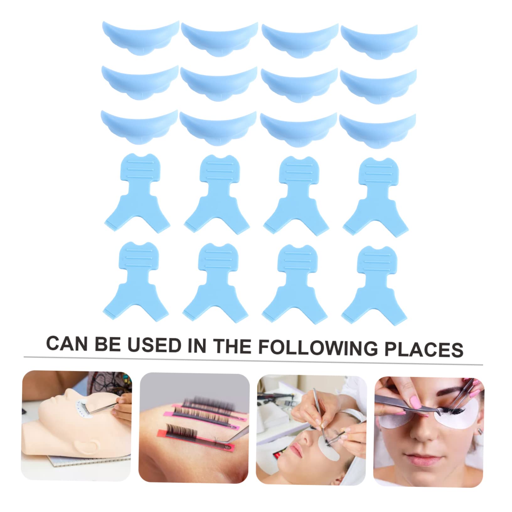 Beavorty Professional Eyelash Perming Pads Set - 10 Pairs Silicone Lash Lift Pads with Brush for Natural Curl - Perfect for Salon & Home Lash Perming Treatments