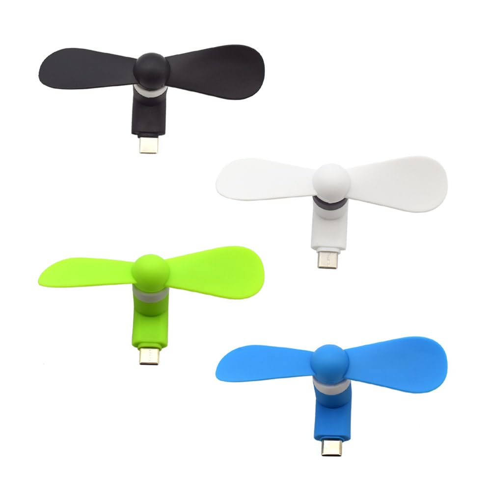 USB Type C Mini Portable Phone Fan - Compatible with iPhone 16/16 Pro/16 Pro Max/16 Plus & iPhone 15 Series - Fast Cooling Fan for Summer Travel, Office, Outdoor Activities (Not for iPhone 14/13/12/11/X)