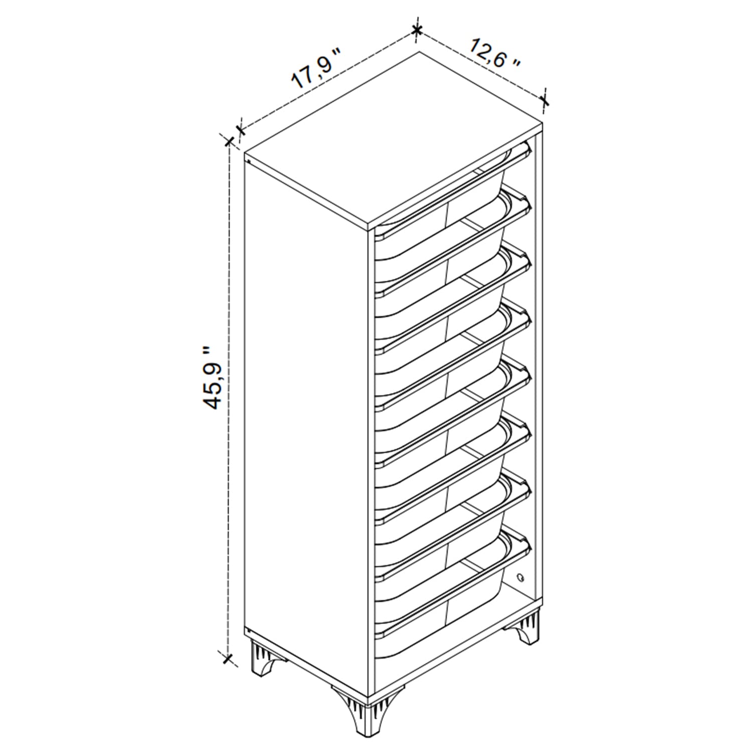 Comfyt 8-Shelf Storage Cabinet - Tall Dresser Drawer Organizer for Closet, Bathroom, Office, Pantry, Kitchen & Garage | Perfect for Shoes, Clothing, Books & Home Essentials | Space-Saving Storage Solution