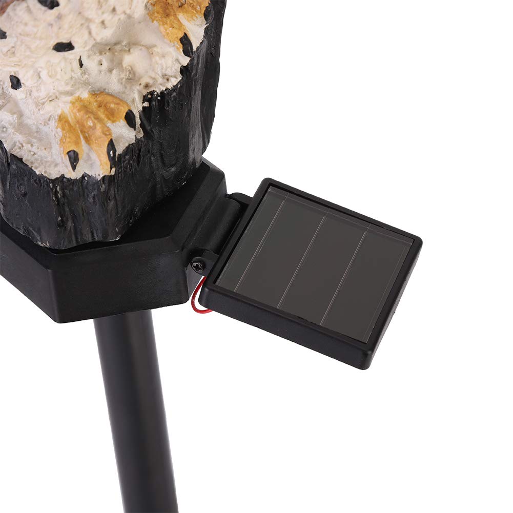 Solar Powered Outdoor Patio Lights - Waterproof Garden Lights for Lawn, Yard, Pathway - Artistic Brown Decorative Lighting for Backyard, Deck & Landscape