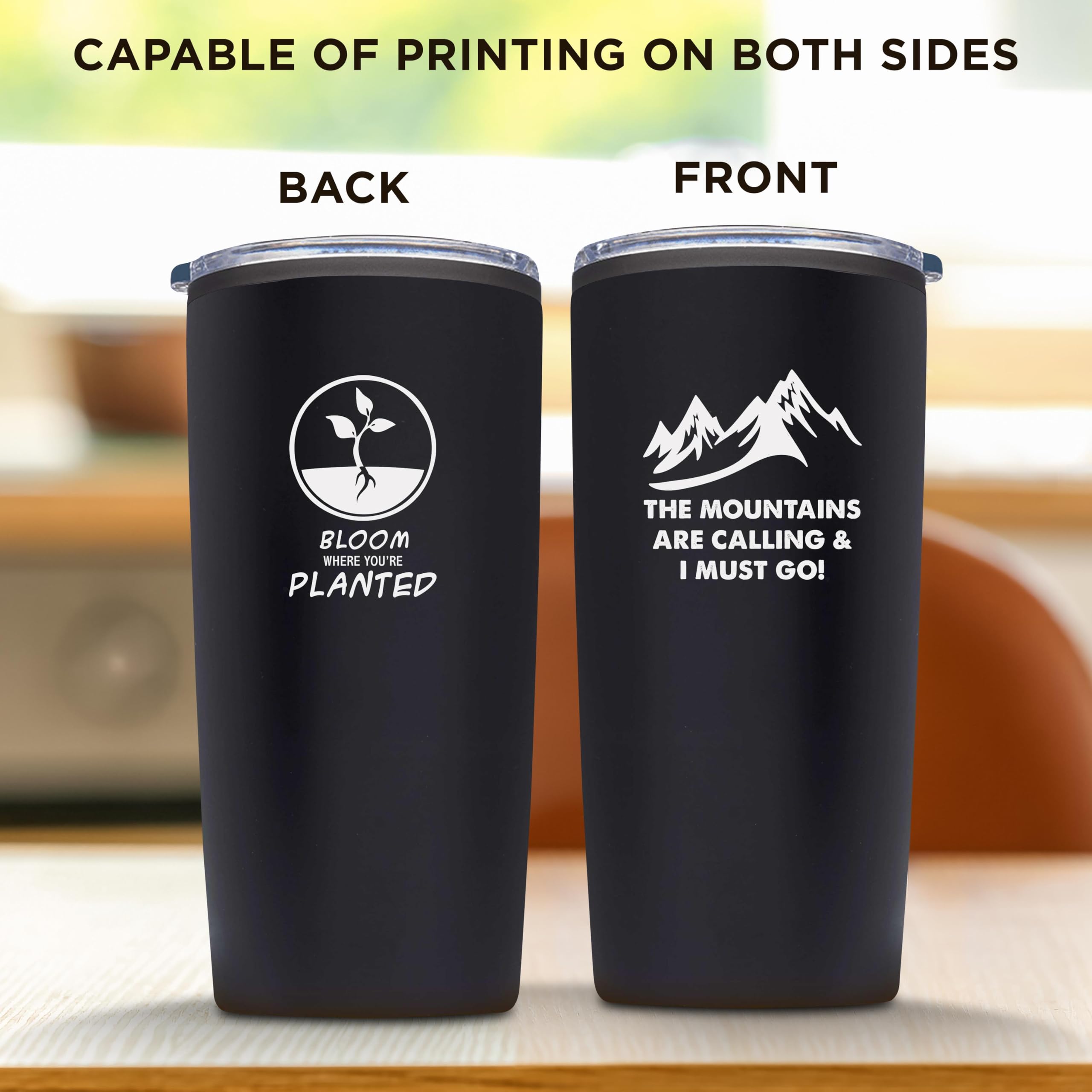 12-Pack Custom 20 oz Plastic Tumblers with Lids - Personalized Bulk Insulated Travel Cups for Iced Coffee, Smoothies & Cold Drinks - Perfect for Office, Parties, Picnics & Outdoor Activities - Black