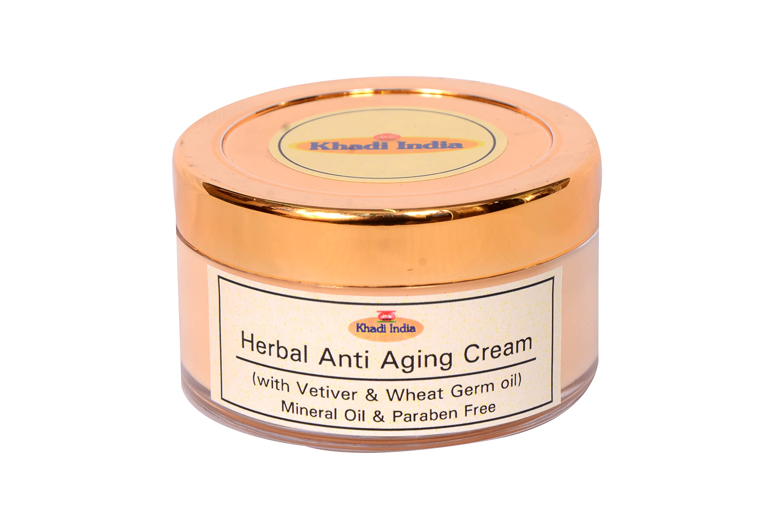 Shri Manav Herbal Anti-Aging Face Cream with Vetiver & Wheat Germ Oil - Hydrating & Rejuvenating for Healthy, Youthful Skin - Suitable for All Skin Types - 50g - Perfect for Daily Skincare Routine & Nighttime Moisturizing