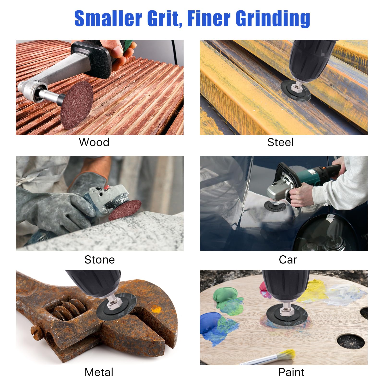 200 Pcs 2 Inch Aluminum Oxide Sanding Discs Set, 36/40/60/100 Grit Roll Lock Discs for Die Grinder - Perfect for Surface Prep, Grinding, Polishing, Burr Finishing, Rust & Paint Removal - Ideal for Metal, Wood & Auto Restoration Projects