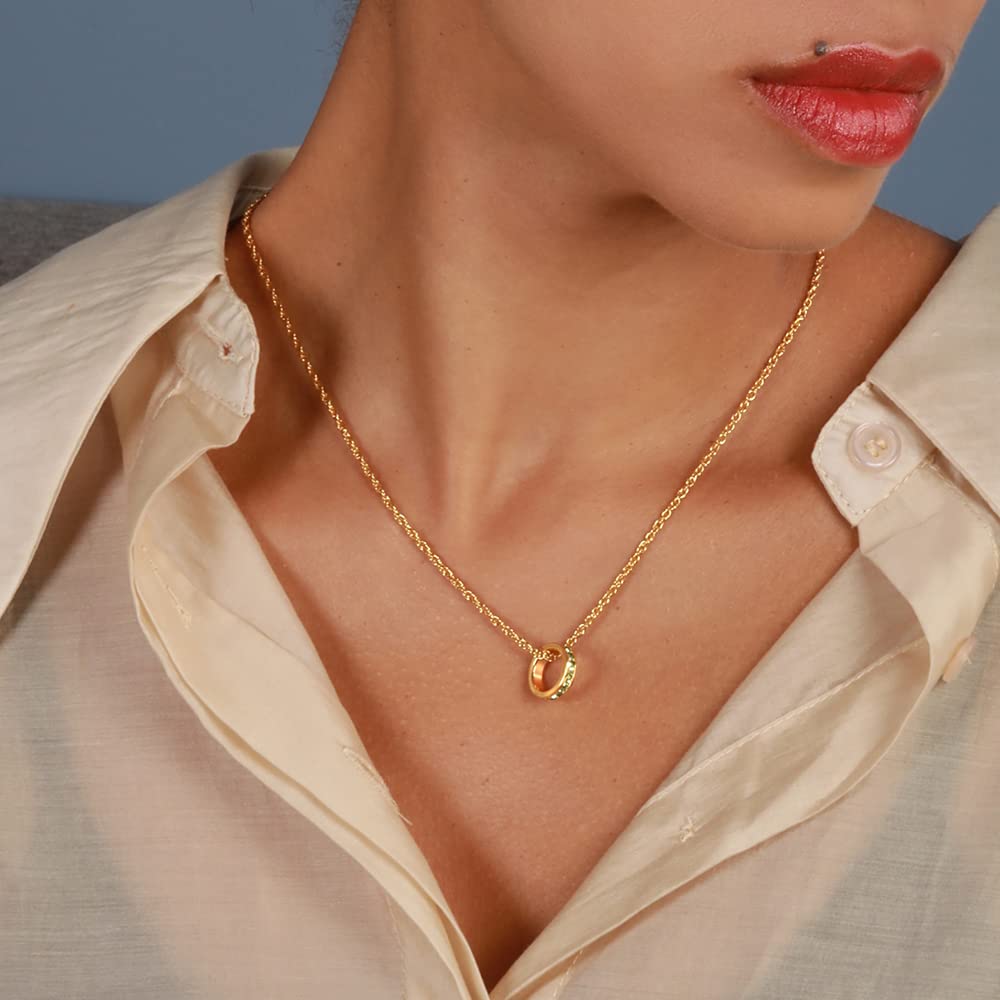 Birthstone Pendant Necklace - Genuine Crystal Full Eternity Charm, Stackable Jewelry for Women | Perfect Gift for Birthday, Anniversary & Mother's Day